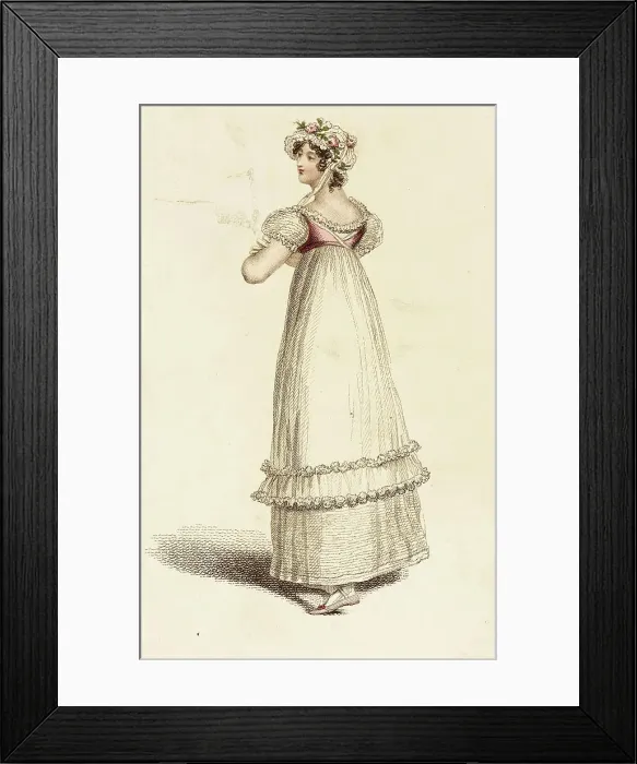 Framed Print : Fashion Plate (Afternoon Dress), 1815. Creator: John Bell Framed Print : Fashion Plate (Afternoon Dress), 1815. Creator: John Bell