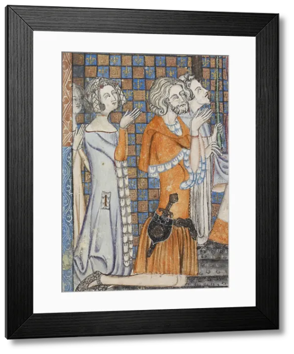 Framed Print : Book of Hours, 1300-1400. Creator: Unknown Framed Print : Book of Hours, 1300-1400. Creator: Unknown