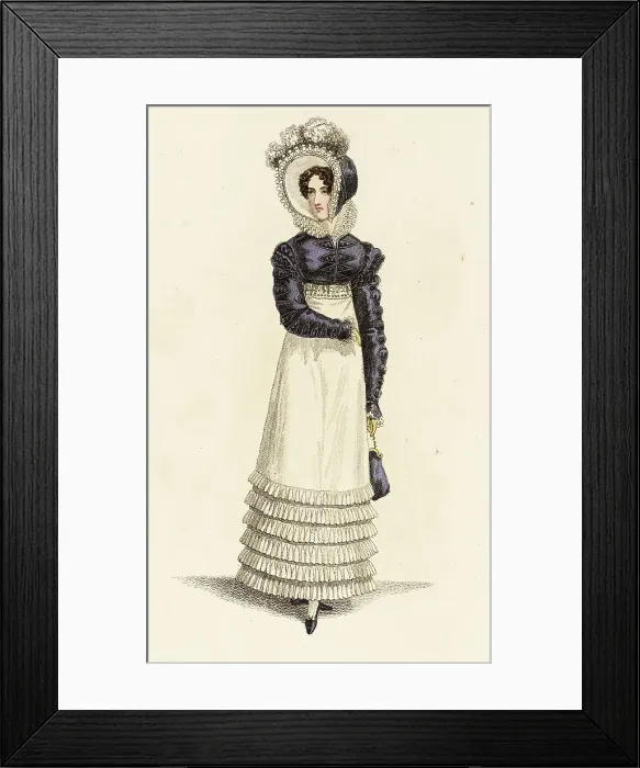 Framed Print : Fashion Plate (Parisian Carriage Dress), 1819. Creator: John Bell Framed Print : Fashion Plate (Parisian Carriage Dress), 1819. Creator: John Bell