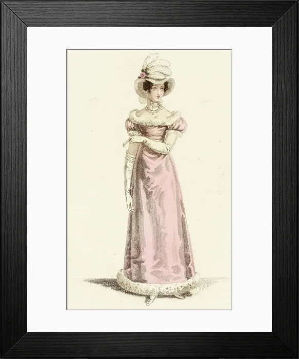Framed Print : Fashion Plate (Parisian Opera Costume), 1819. Creator: John Bell Framed Print : Fashion Plate (Parisian Opera Costume), 1819. Creator: John Bell