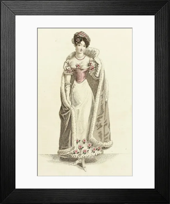 Framed Print : Fashion Plate (Opera Costume), 1820. Creator: John Bell Framed Print : Fashion Plate (Opera Costume), 1820. Creator: John Bell