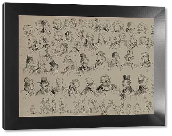 Heads and Figures of Various Types of People, c1859. Creator: John McLenan
