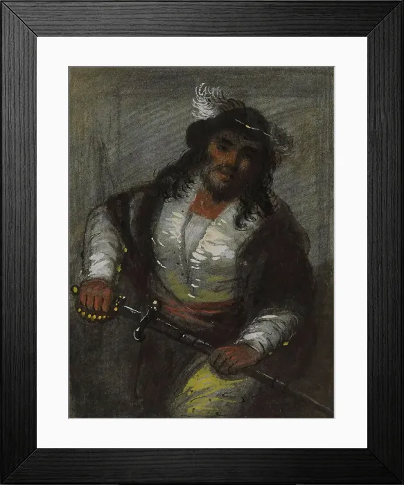 Framed Print : Brigand, 1833. Creator: Alfred Jacob Miller Framed Print : Brigand, 1833. Creator: Alfred Jacob Miller