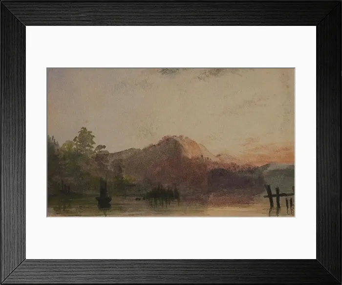 Framed Print : View of a Mountain, mid 19th century. Creator: Alfred Jacob Miller Framed Print : View of a Mountain, mid 19th century. Creator: Alfred Jacob Miller