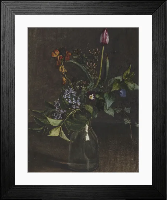 Framed Print : Bouquet of Flowers with a Tulip, c1862. Creator: Leon Bonvin Framed Print : Bouquet of Flowers with a Tulip, c1862. Creator: Leon Bonvin