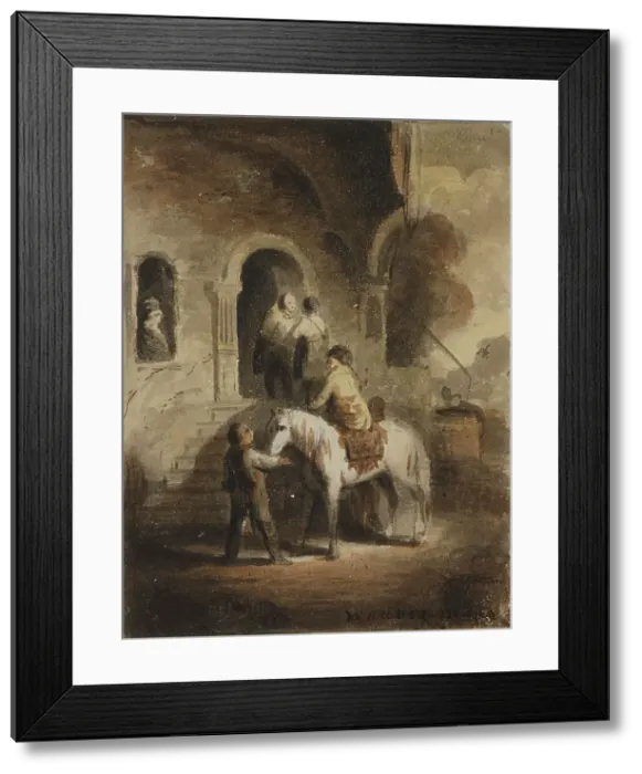Framed Print : The Good Samaritan, mid 19th century. Creator: Alfred Jacob Miller Framed Print : The Good Samaritan, mid 19th century. Creator: Alfred Jacob Miller