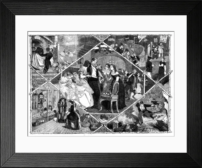 Framed Print : Christmas in Leap Year - by Florence Claxton, 1860. Creator: Gilks Framed Print : Christmas in Leap Year - by Florence Claxton, 1860. Creator: Gilks