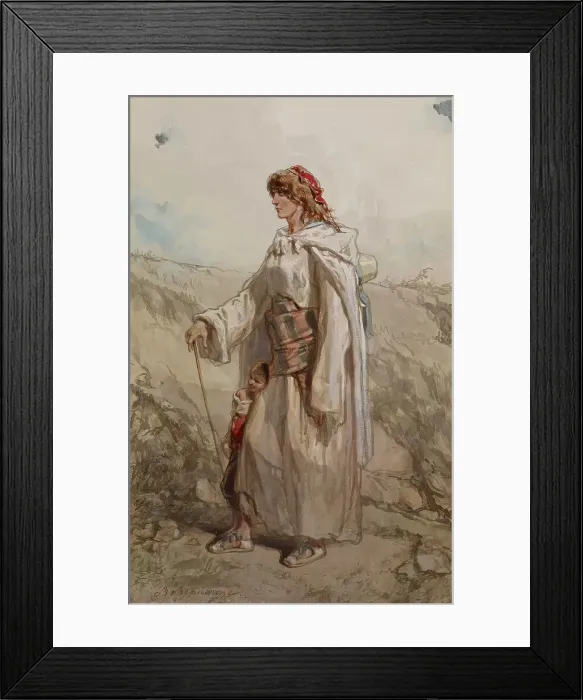 Framed Print : Gypsy Woman and Child, c1859. Creator: Paul Gavarni Framed Print : Gypsy Woman and Child, c1859. Creator: Paul Gavarni