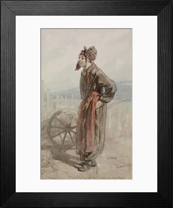 Framed Print : À quinze ans, moi, j'etais pas core formée, c1855. Creator: Paul Gavarni Framed Print : À quinze ans, moi, j'etais pas core formée, c1855. Creator: Paul Gavarni