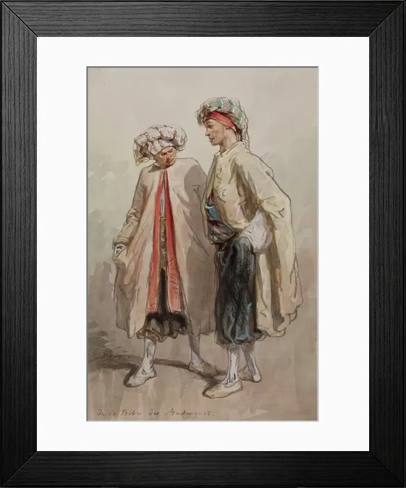 Framed Print : Small Talk (De la tribu des Badinguet), 1861-1862. Creator: Paul Gavarni