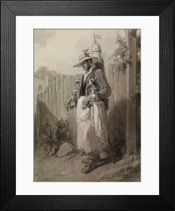 Framed Print : The Twelve Months: August, 1866. Creator: Paul Gavarni Framed Print : The Twelve Months: August, 1866. Creator: Paul Gavarni