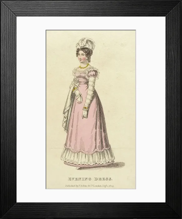 Framed Print : Fashion Plate (Marine Dress), 1824. Creator: John Bell Framed Print : Fashion Plate (Marine Dress), 1824. Creator: John Bell