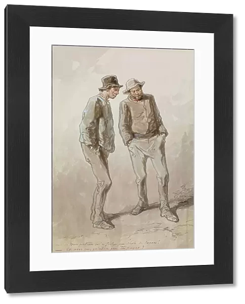 Two Peasants, 1855-1857. Creator: Paul Gavarni
