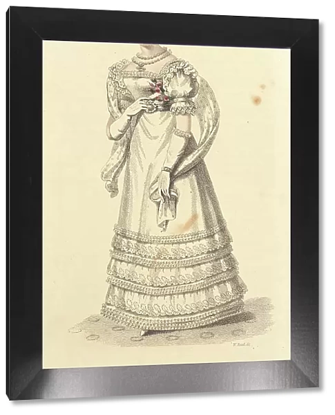 Fashion Plate (Evening Party Dress), 1824. Creator: John Bell