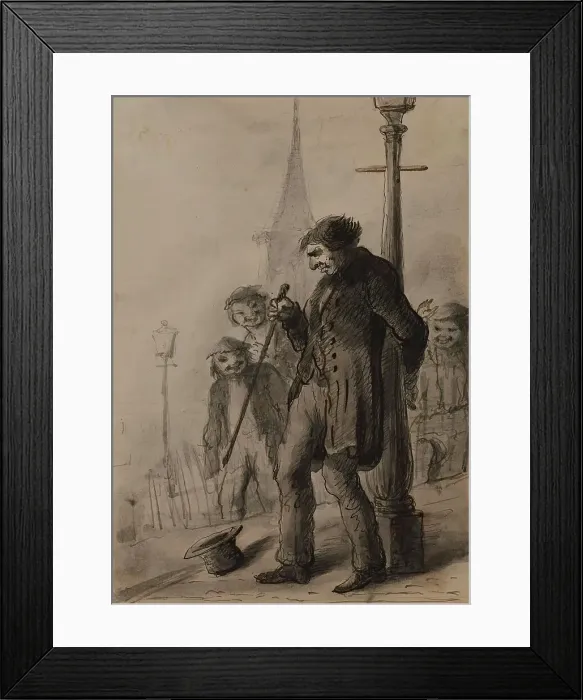 Framed Print : Drunkard, 1810-1874. Creator: Alfred Jacob Miller Framed Print : Drunkard, 1810-1874. Creator: Alfred Jacob Miller