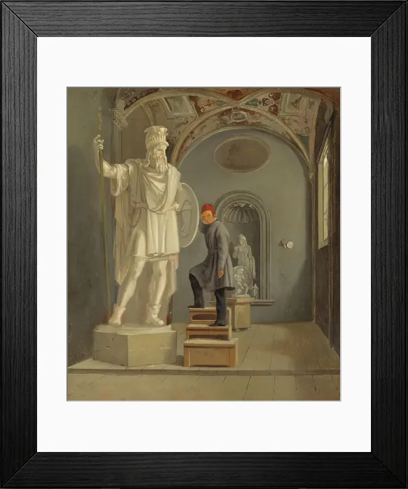 Framed Print : The Sculptor Fogelberg's Studio in Rome, 1831. Creator: Karl Stefan Bennet Framed Print : The Sculptor Fogelberg's Studio in Rome, 1831. Creator: Karl Stefan Bennet