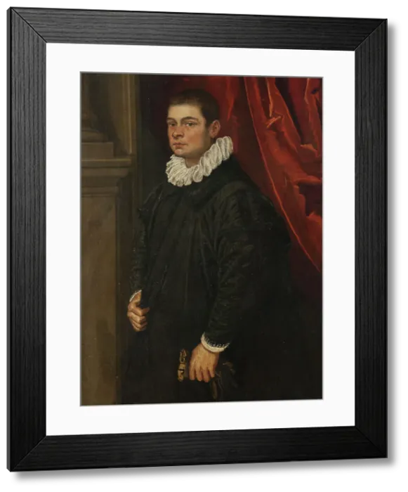 Framed Print : Portrait of a Young Man, possibly G. Pesaro, c17th century. Creator: Domenico Tintoretto Framed Print : Portrait of a Young Man, possibly G. Pesaro, c17th century. Creator: Domenico Tintoretto