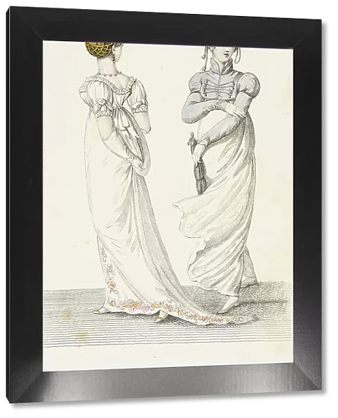 Fashion Plate (Cossack Spencer Parisian Full Dress), 1807. Creator: John Bell