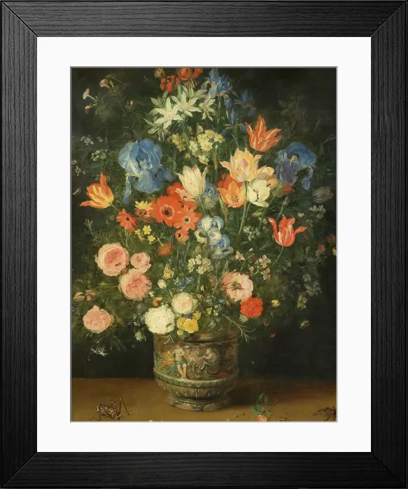 Framed Print : Still Life with Flowers and Insects. Creator: Jan Brueghel the Elder