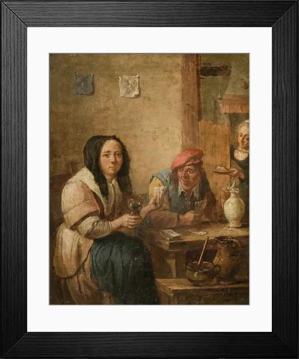 Framed Print : The Card Game, c17th century. Creator: Unknown