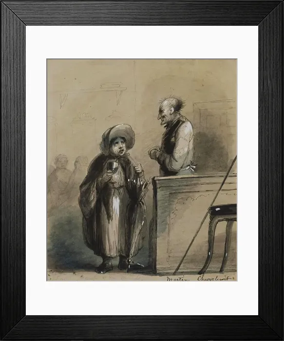 Framed Print : Sairey Gamp and Mr. Mould, 1825-1870. Creator: Alfred Jacob Miller Framed Print : Sairey Gamp and Mr. Mould, 1825-1870. Creator: Alfred Jacob Miller