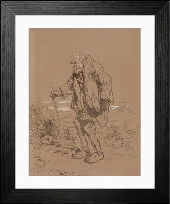 Framed Print : Un Siècle, 1852-1865. Creator: Paul Gavarni Framed Print : Un Siècle, 1852-1865. Creator: Paul Gavarni