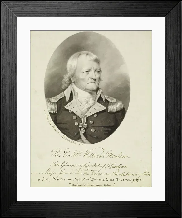 Framed Print : Portrait of Governor William Moultrie, 1802. Creator: Charles Fraser Framed Print : Portrait of Governor William Moultrie, 1802. Creator: Charles Fraser