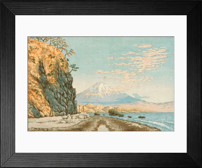 Framed Print : Mt. Fuji from Satta, Sketched at 9:00 a.m. in Mid-January, 1881, 1881. Creator: Kobayashi Kiyochika Framed Print : Mt. Fuji from Satta, Sketched at 9:00 a.m. in Mid-January, 1881, 1881. Creator: Kobayashi Kiyochika