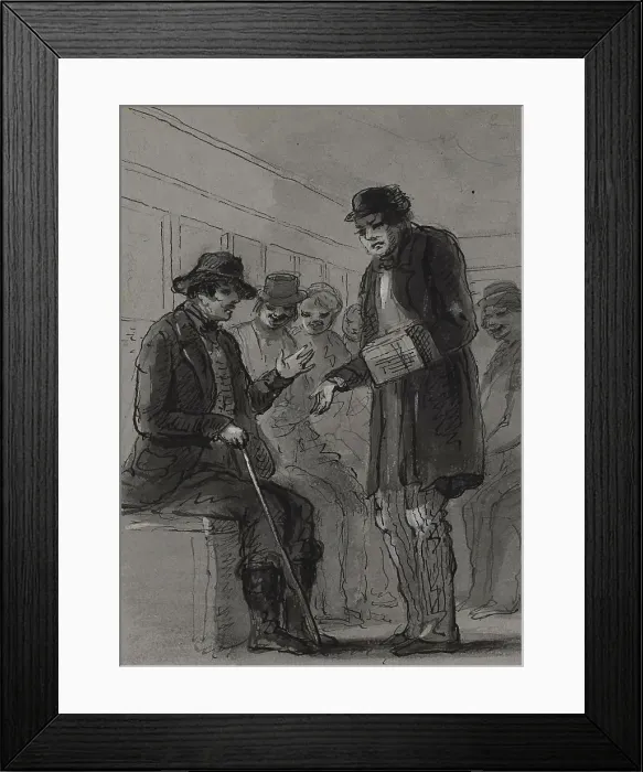 Framed Print : Afflicted with the Jim-Jams, 1872. Creator: Alfred Jacob Miller Framed Print : Afflicted with the Jim-Jams, 1872. Creator: Alfred Jacob Miller