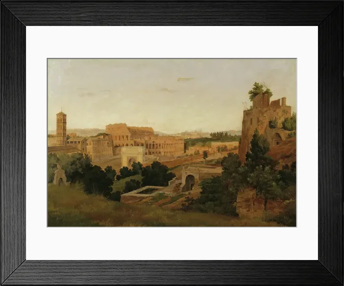 Framed Print : View of Rome with the Colosseum. Study, 1846. Creator: Gustav Wilhelm Palm Framed Print : View of Rome with the Colosseum. Study, 1846. Creator: Gustav Wilhelm Palm