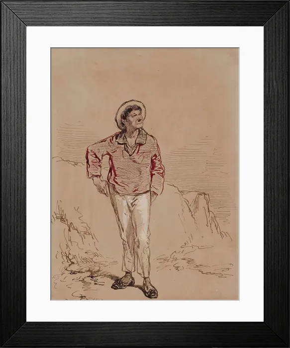 Framed Print : Sailor, 1855-1857. Creator: Paul Gavarni Framed Print : Sailor, 1855-1857. Creator: Paul Gavarni