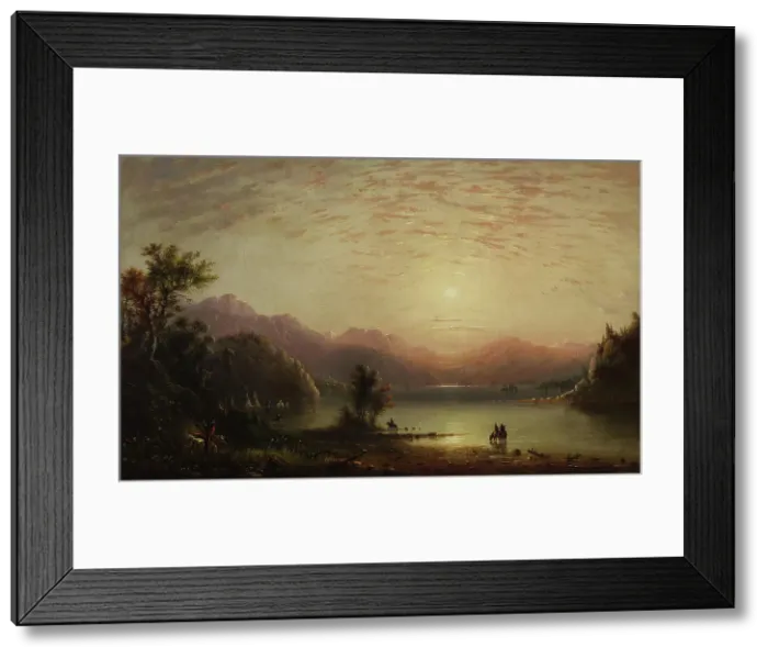 Framed Print : Rocky Mountain Scene, c1865. Creator: Alfred Jacob Miller Framed Print : Rocky Mountain Scene, c1865. Creator: Alfred Jacob Miller