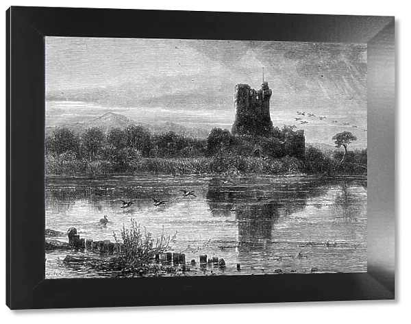 Ross Castle (from 'Picturesque Europe'), 1876. Creator: Josiah Wood Whymper. Ross Castle (from 'Picturesque Europe'), 1876. Creator: Josiah Wood Whymper