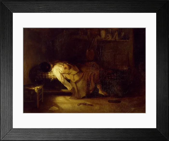 Framed Print : The Suicide, c1836. Creator: Alexandre Gabriel Descamps Framed Print : The Suicide, c1836. Creator: Alexandre Gabriel Descamps