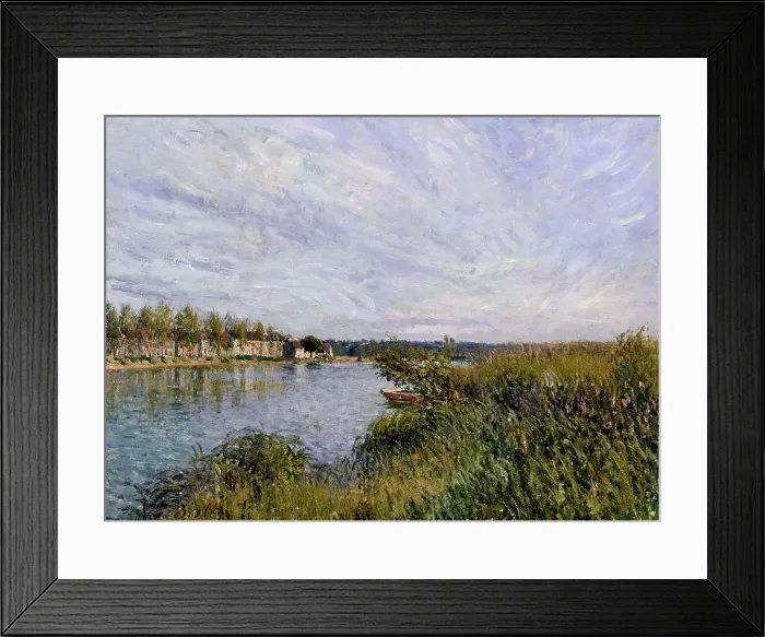 Framed Print : View of Saint-Mammès, c1880. Creator: Alfred Sisley Framed Print : View of Saint-Mammès, c1880. Creator: Alfred Sisley