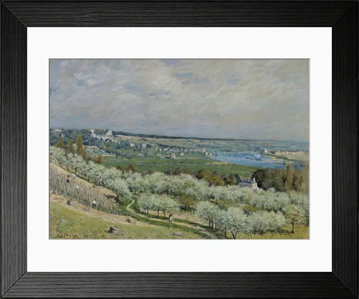 Framed Print : The Terrace at Saint-Germain, Spring, 1875. Creator: Alfred Sisley Framed Print : The Terrace at Saint-Germain, Spring, 1875. Creator: Alfred Sisley