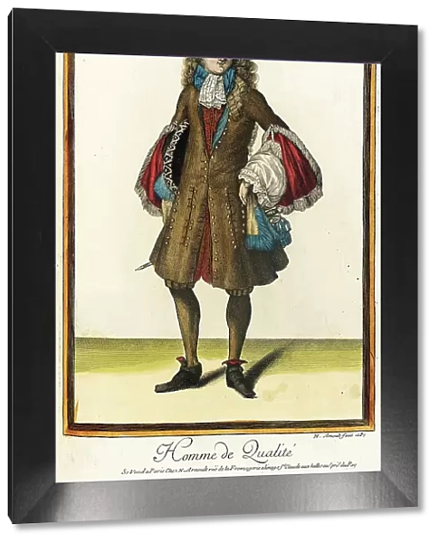 Recueil des modes de la cour de France, Homme de Qualité, 1687. Creator: Nicolas Arnoult