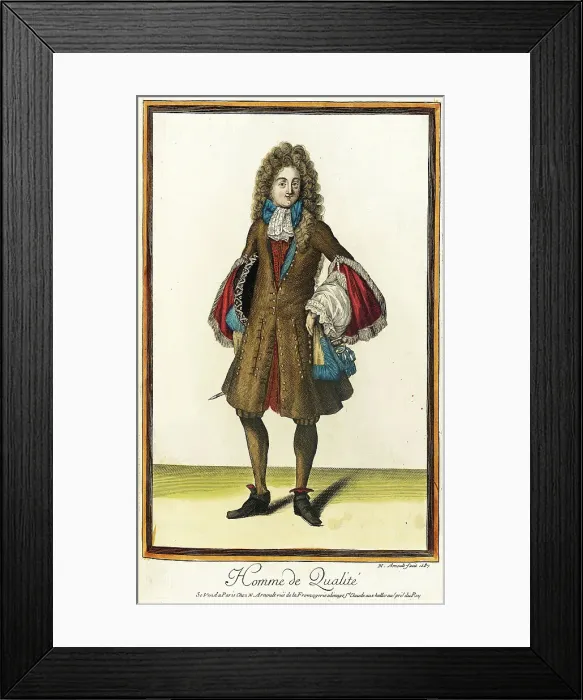 Framed Print : Recueil des modes de la cour de France, Homme de Qualité, 1687. Creator: Nicolas Arnoult Framed Print : Recueil des modes de la cour de France, Homme de Qualité, 1687. Creator: Nicolas Arnoult