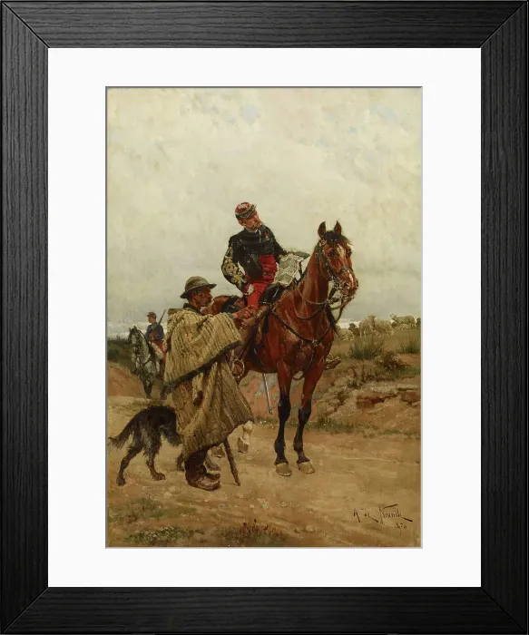 Framed Print : Information, 1876. Creator: Alphonse de Neuville Framed Print : Information, 1876. Creator: Alphonse de Neuville