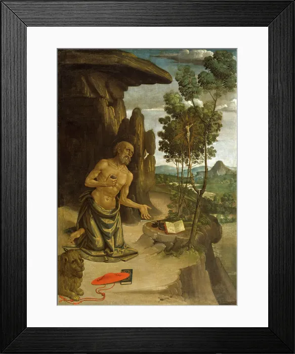 Framed Print : Saint Jerome in the Wilderness, 1475-1480. Creator: Bernardino Pinturicchio Framed Print : Saint Jerome in the Wilderness, 1475-1480. Creator: Bernardino Pinturicchio