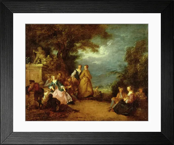 Framed Print : Fête Champêtre, c1730. Creator: Bonaventure de Bar Framed Print : Fête Champêtre, c1730. Creator: Bonaventure de Bar