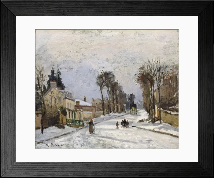Framed Print : Route to Versailles, Louveciennes, 1869. Creator: Camille Pissarro Framed Print : Route to Versailles, Louveciennes, 1869. Creator: Camille Pissarro