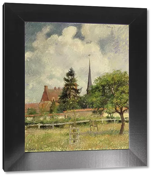 The Church at Eragny, 1884. Creator: Camille Pissarro
