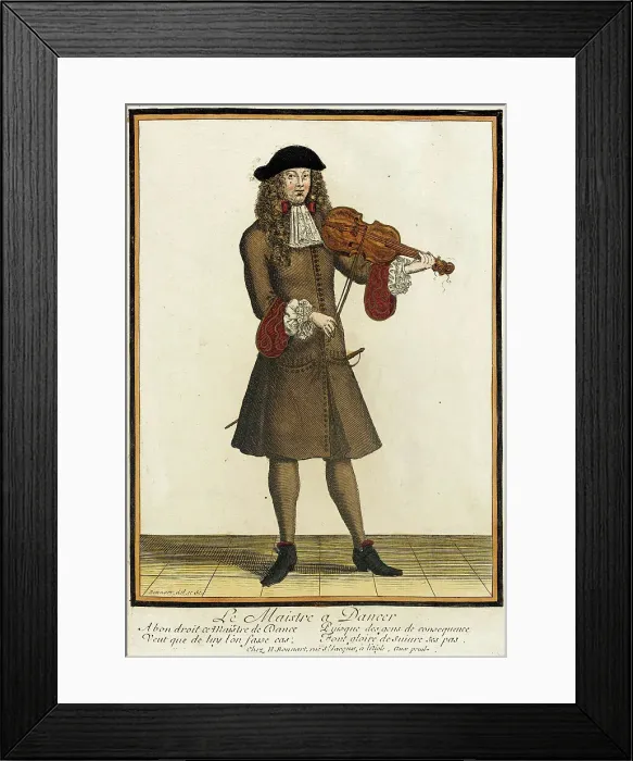 Framed Print : Recueil des modes de la cour de France, Le Maistre a Daneer, between circa 1678 and circa 1693. Creator: Nicolas Bonnart Framed Print : Recueil des modes de la cour de France, Le Maistre a Daneer, between circa 1678 and circa 1693. Creator: Nicolas Bonnart