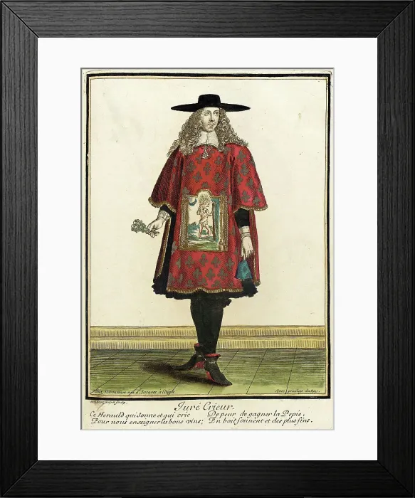 Framed Print : Recueil des modes de la cour de France, Juré Crieur, between circa 1678 and circa 1693. Creator: Nicolas Bonnart Framed Print : Recueil des modes de la cour de France, Juré Crieur, between circa 1678 and circa 1693. Creator: Nicolas Bonnart