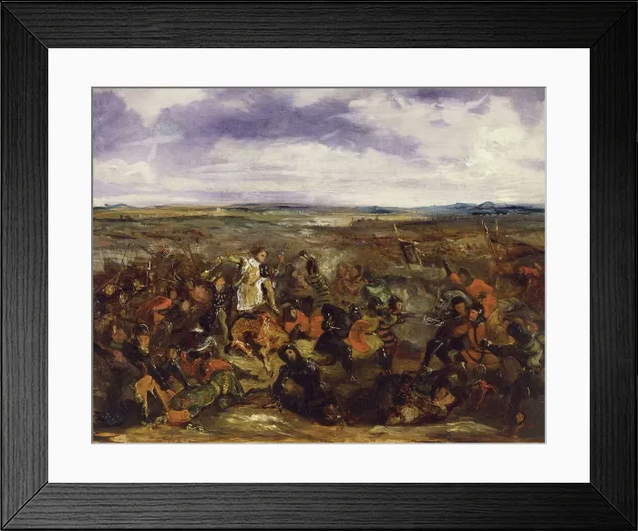 Framed Print : Sketch for the Battle of Poitiers, 1829-1830. Creator: Eugene Delacroix Framed Print : Sketch for the Battle of Poitiers, 1829-1830. Creator: Eugene Delacroix