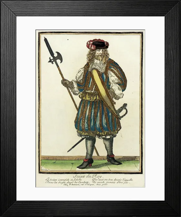 Framed Print : Recueil des modes de la cour de France, Suisse du Roy, between circa 1678 and circa 1693. Creator: Nicolas Bonnart Framed Print : Recueil des modes de la cour de France, Suisse du Roy, between circa 1678 and circa 1693. Creator: Nicolas Bonnart