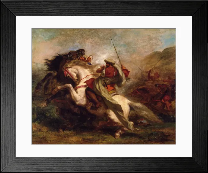 Framed Print : Collision of the Moorish Horsemen, 1843-1844. Creator: Eugene Delacroix Framed Print : Collision of the Moorish Horsemen, 1843-1844. Creator: Eugene Delacroix