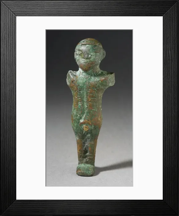 Framed Print : Figurine of a God Grasping His Phallus, Late Period-Roman Period (664 BCE-200 CE). Creator: Unknown Framed Print : Figurine of a God Grasping His Phallus, Late Period-Roman Period (664 BCE-200 CE). Creator: Unknown