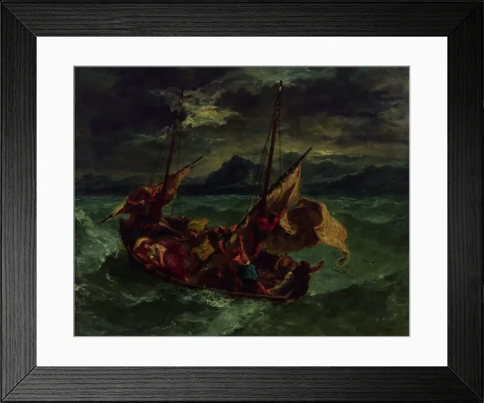 Framed Print : Christ on the Sea of Galilee, 1854. Creator: Eugene Delacroix Framed Print : Christ on the Sea of Galilee, 1854. Creator: Eugene Delacroix